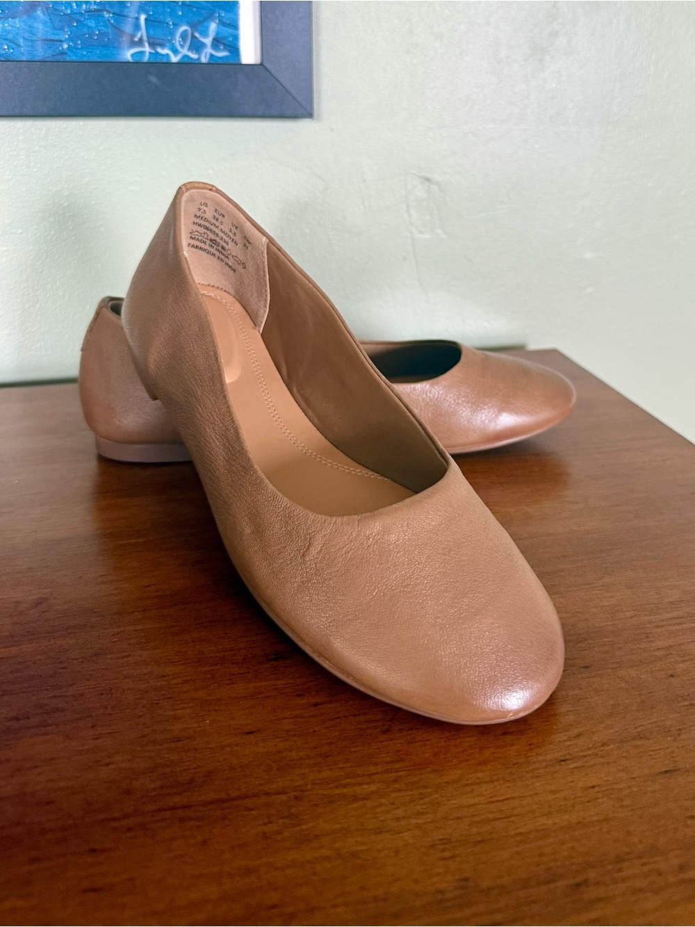 Hush Puppies brown leather flats size 7.5